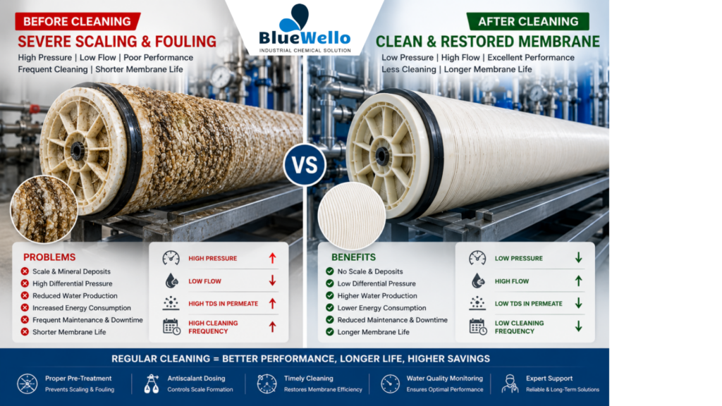 Dirty Membrane VS Clean Membrane